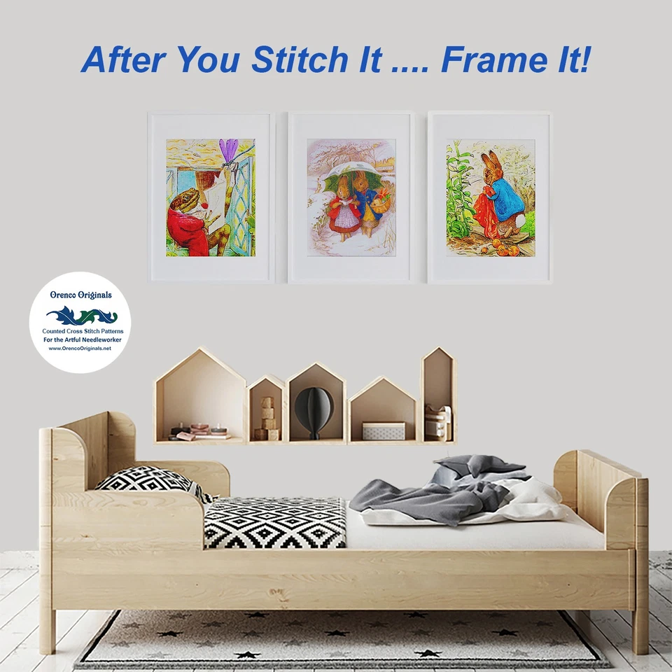 Beatrix Potter Hunca Munca Babies Counted Cross Stitch Chart Pattern - Image 3 of 4