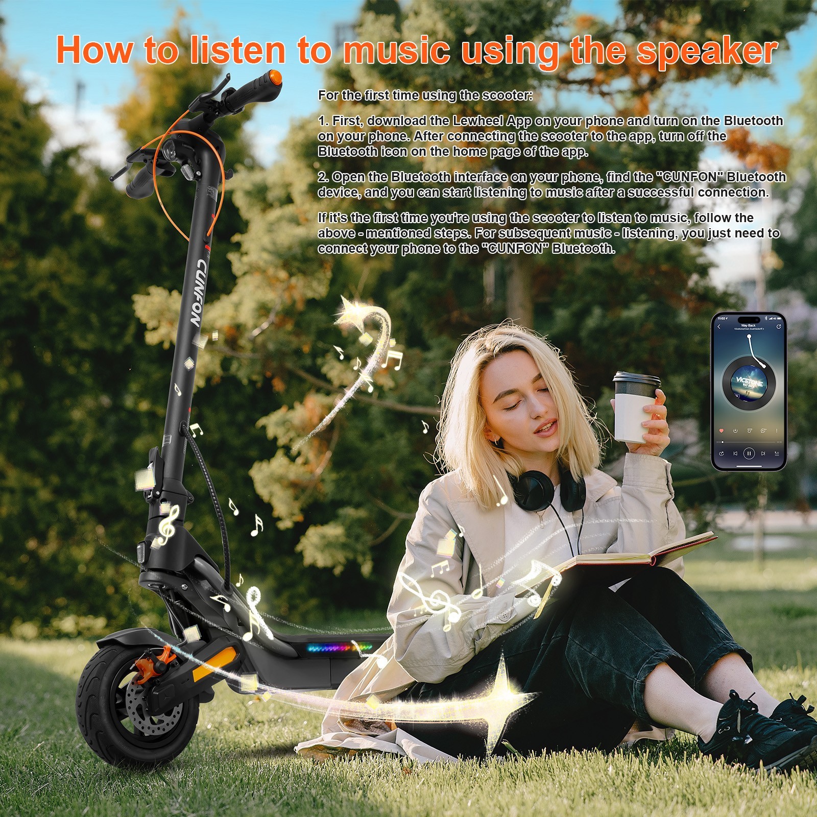 Electric Scooter 1000W Motor 25MPH 25-35Miles 624Wh Battery Fingerprint  Unlock