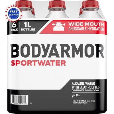 #ad BODYARMOR SportWater Alkaline Water 1 Liter Pack Led High Bottled Refreshing $20.00