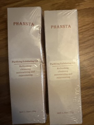 Phansta Purifying Exfoliating Cleansing Face Gel 1.76 oz Tube 2 Pck Exp 08/15/27