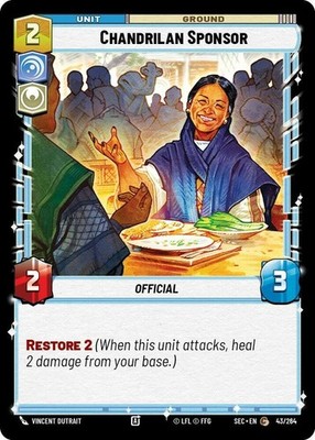 3X-Chandrilan Sponsor-SWU06-Secrets of Power-Star Wars Unlimited