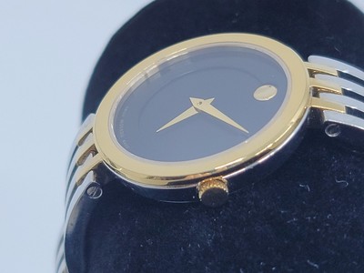 Movado Esperanza Saphire Crystal Watch MOVADO Esperanza 84 19 861/1.4 Quartz Wristwatch SS GP Black  main image 3