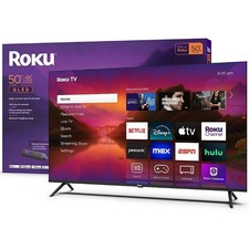 Roku 50" QLED 4K HDR10 Siri Alexa  Google Assistant Compatible Smart TV 50R5C6