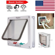 Compact Medium Cat Door with Transparent Flap: Weatherproof  Easy to Install
