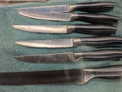 Henckels Graphite Knife Lot Bread Knife + 5 Utility Knives Set of 6