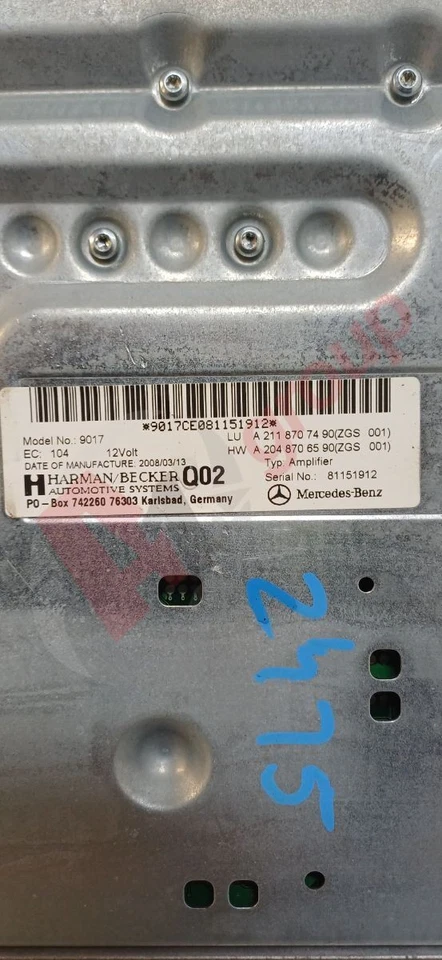MERCEDES CLS CLS320 C219 STEREO VERSTÄRKER 2004-10 A2118707490 - Bild 4 von 4