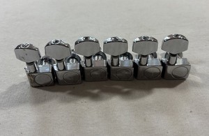 1999 Fender Stratocaster MIM Standard Inline-6 Tuning Pegs Tuners Two-Pin Chrome