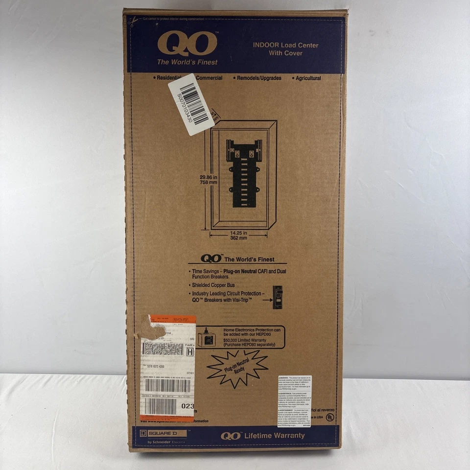 Square D 200 Amp 30 Spaces 30 Circuit Indoor Main Breaker Panel NEW In Box - Image 2 of 4