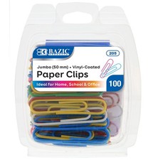 BAZIC Jumbo Color Paper Clips for School, Home, and Office Organization