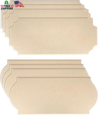 8 Pack Unfinished Wooden Plaques 6x14 Inch Beveled MDF DIY Craft Signs
