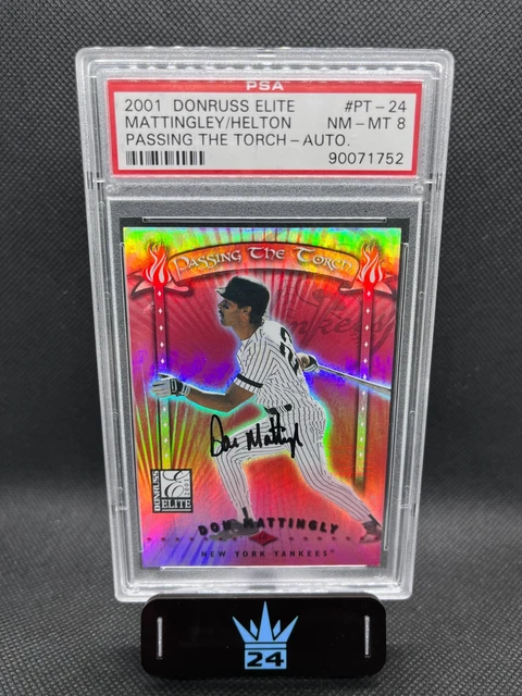 Don Mattingly / Todd Helton 2001 Donruss Elite Passing the Torch PT-24 Auto /50
