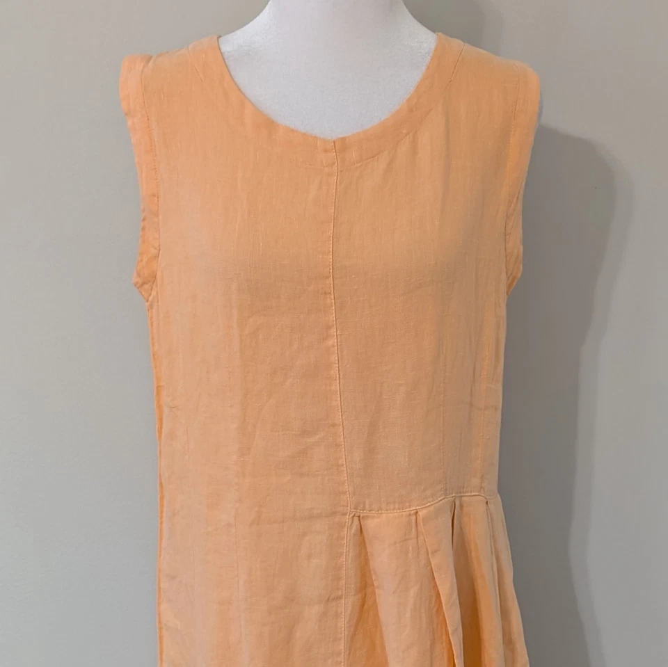 Vestido midi de lino para mujer Backstage TALLA 2 Lagenlook Coastal Resort playa aireado Foto 2 de 4