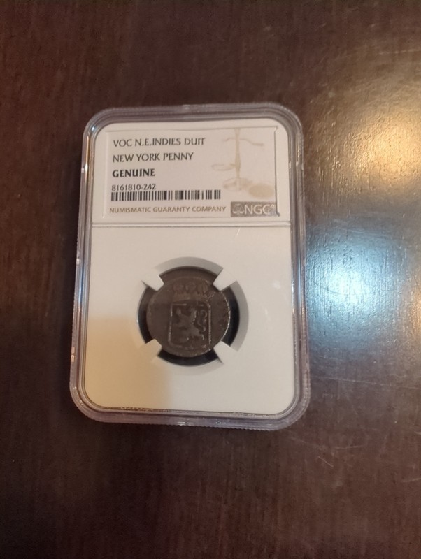 NGC Genuine 1737 VOC N.E. Indies Duit New York Penny Colonial 8161810-242