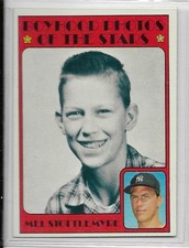 1972 Topps - Boyhood Photos of the Stars Mel Stottlemyre #492 New York Yankees