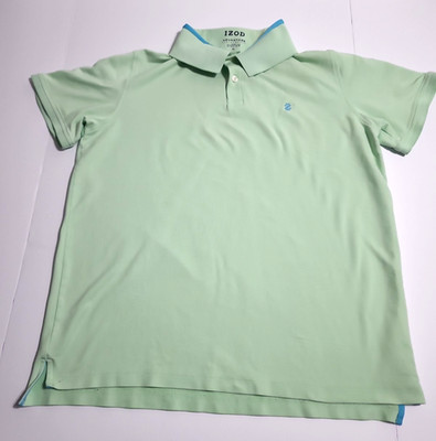 IZOD Polo Shirt Mens XL Green Advantage Performance Stretch