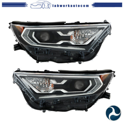 LH&RH Side Headlights For 2019-2022 Toyota RAV4 Hybrid XSE/XLE/Limited Headlamps