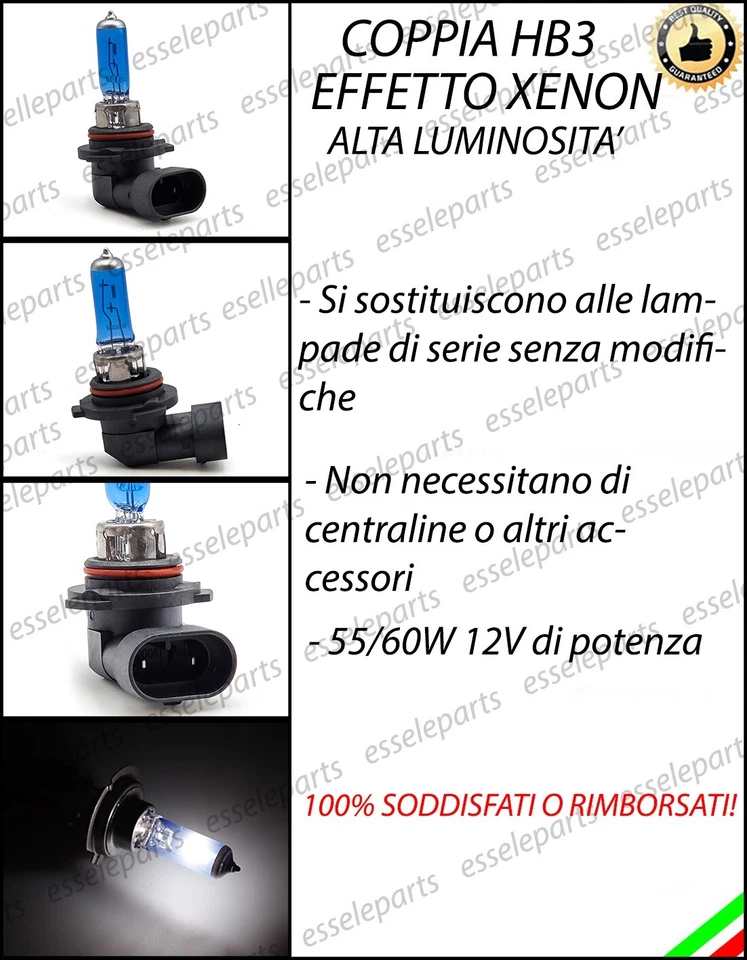 COPPIA LAMPADE EFFETTO XENON HB4 9006 LEXUS GS MK3 FENDINEBBIA - Immagine 2 di 4