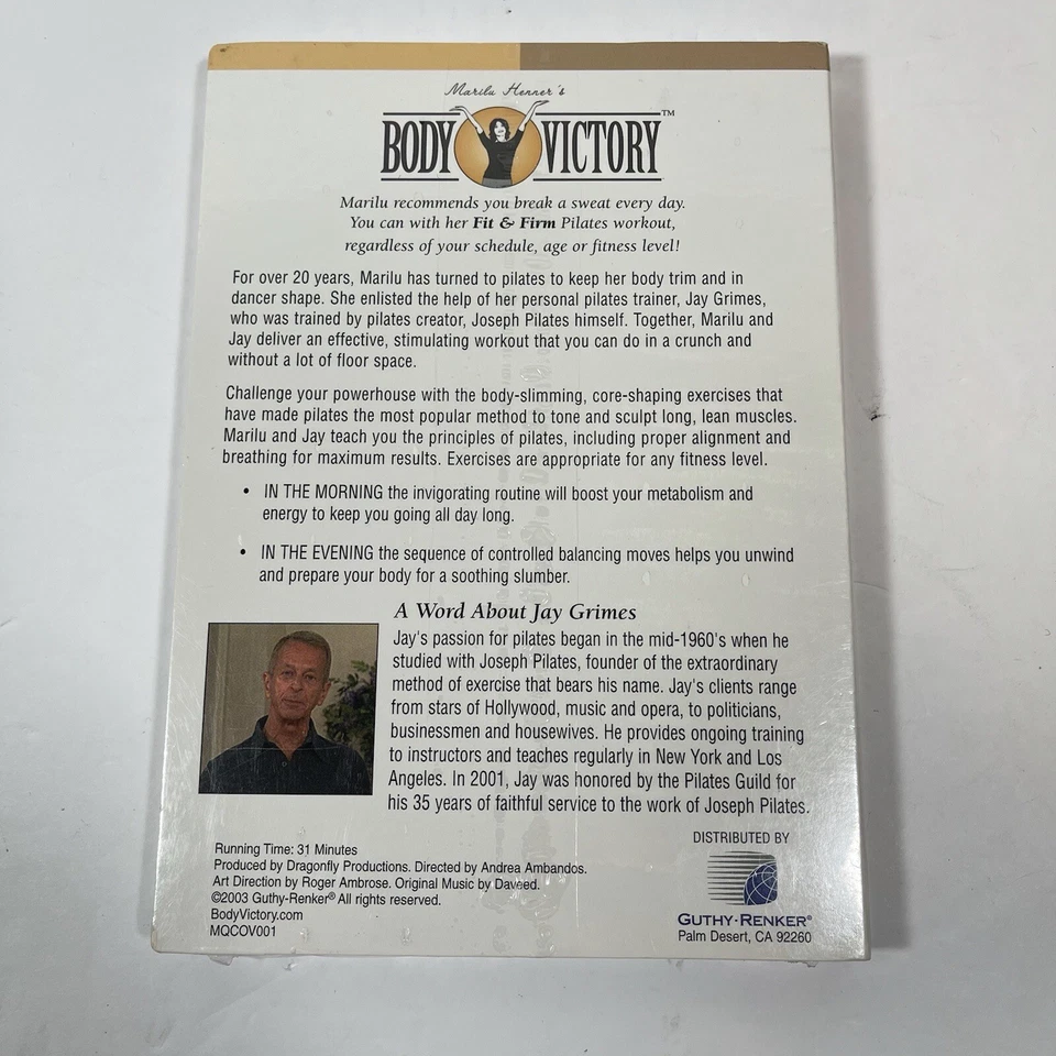 Fit & Firm Pilates Made Simple- Body Victory (DVD) New Sealed — 第 2/3 张图片