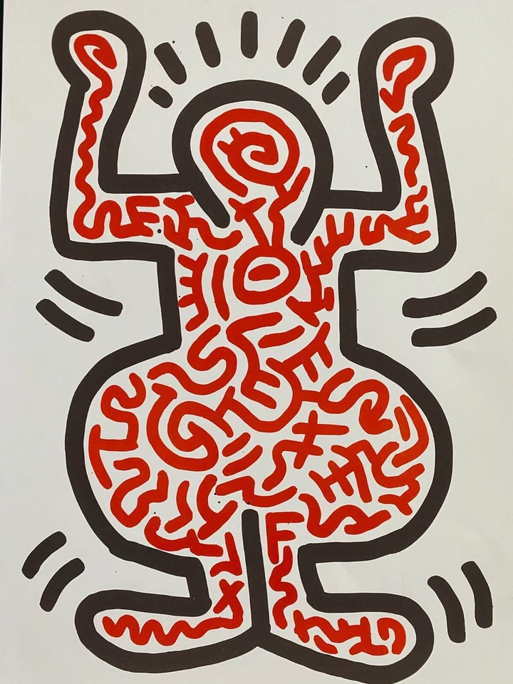 Litografía Keith Haring Japón Años 80 Grande De Colección Foto 3 de 4