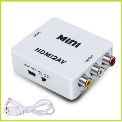 Adapter Da HDMI to Av Cvbs Rca Converter HD Audio Video Pal Ntsc