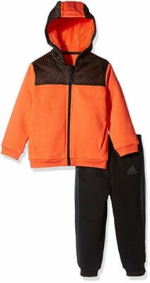 Adidas boys tracksuit/joggers, orange/black, size 80, AY6178, new