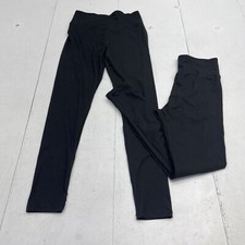 Women  s Black 2 Pack Stretch Pull On Leggings Size Small/Medium