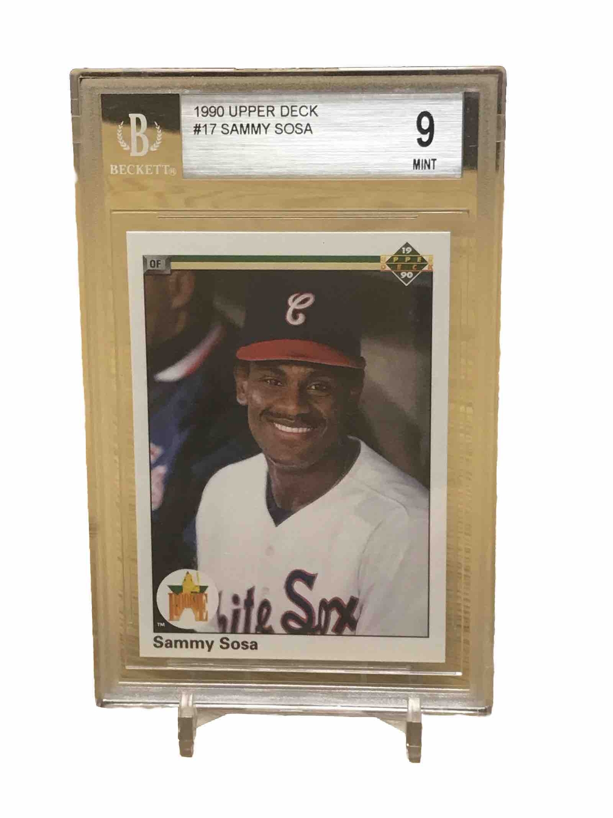1990 Upper Deck #17 Sammy Sosa RC BGS 9 MINT White Sox Rookie