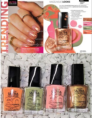 Avon ULTRA COLOUR Express Sekunden Nagellack Farbe Peach Sorbet 10ml Limitiert