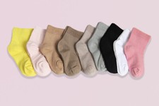 20PCS Breathable bamboo fiber children's socks for infants and young children