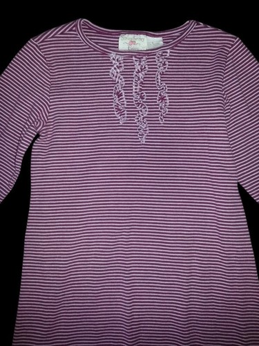 * STRAWBERRY FAIRE Pink Striped Long Sleeved Dress Girls Size 4 - Picture 2 of 5