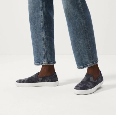 ROTHYS- The Sneaker Grey Camo Slip On Sustainable Fashion Comfort Washable 