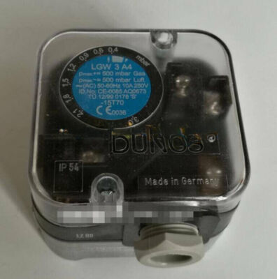 Interrupteur De Pression D'air Dungs LGW3A4 - Avec Bouton Test, Pour Brûleurs Gaz, Pièce Neuve