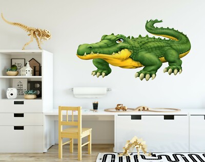 3D Krokodil C056 Tier Wallpaper Wandbild Poster Wandaufkleber Abziehbild Zoe