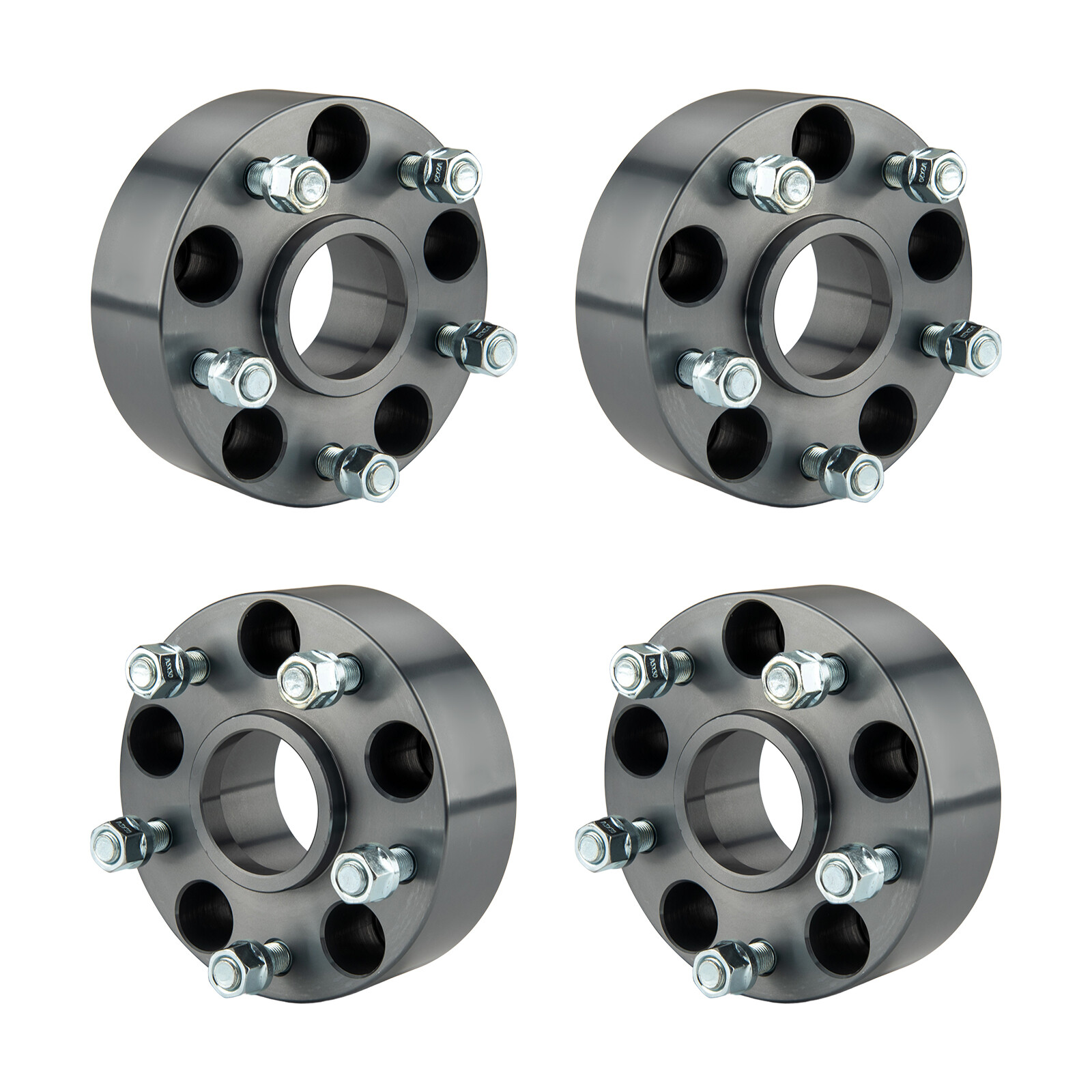 4Pcs 2" 5x5 Hub Centric Wheel Spacers 1/2"x20 Studs for Jeep Wrangler JK 5 Lug