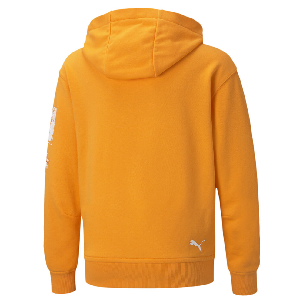 PUMA Bmw Mms Street Logo Pullover Hoodie Youth Boys Orange