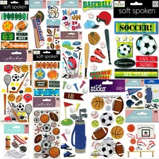 Jolee's⚽SPORTS🏈⚽Basketball Soccer Football Skate Ice Hockey Scrapbook Stickers