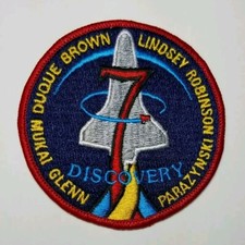 Vintage John Glenn Discovery 7 NASA Embroidered STS-95 Space Shuttle Patch