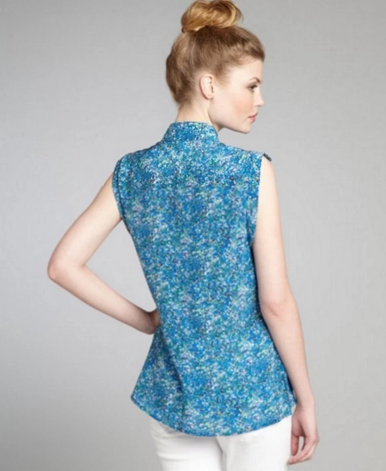  WINTER KATE Nicole Richie PLATO DE COBALTO SEDA TANQUE (S)  Foto 2 de 2