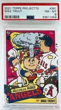 2021 Topps Project 70 Mike Trout Ermsy #357 PSA 8 Limited PR Low PSA Pop 5