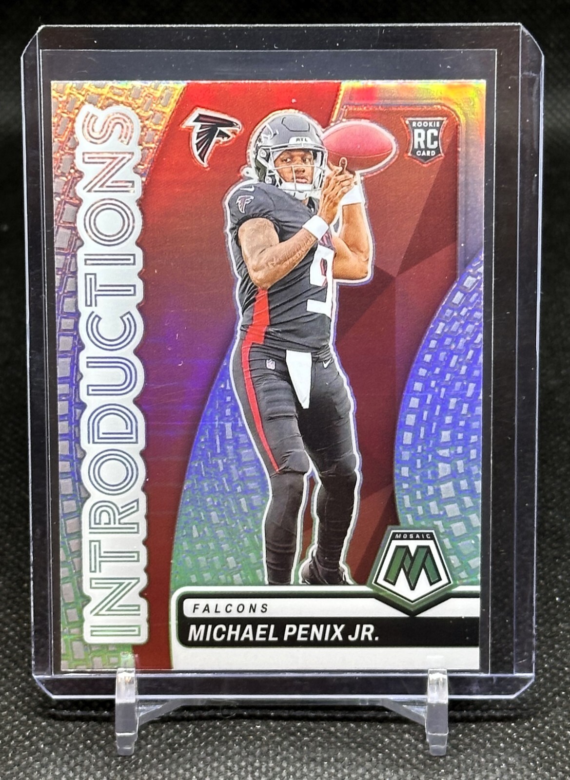 2024 Panini Mosaic Michael Penix Jr. Introductions Silver Prizm RC #6 Falcons