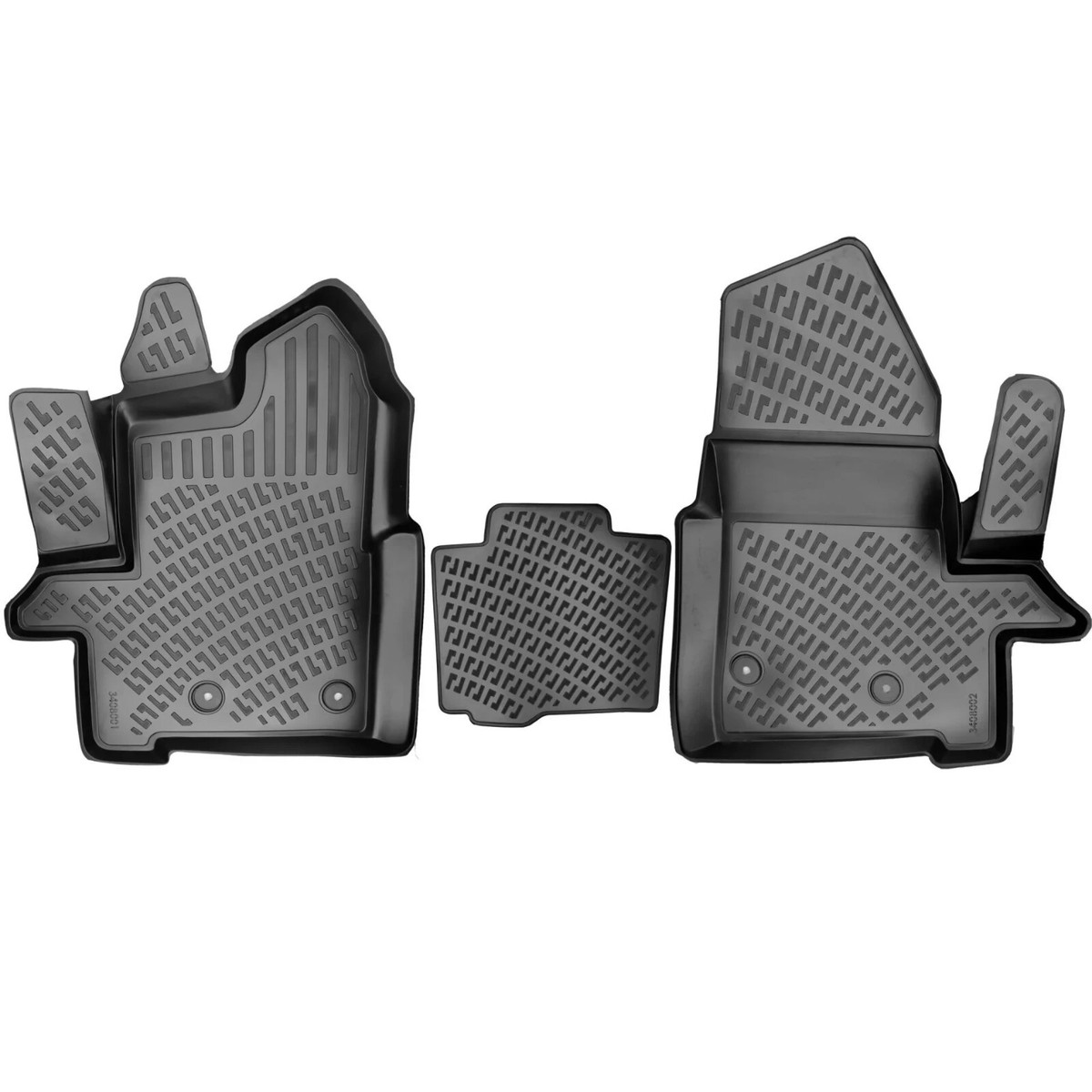 Floor Mats Rubber 3D Molded Black Fits for Ford Transit Connect Van 2002-2013