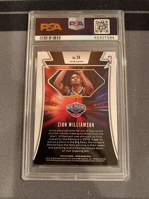 2019 Panini Prizm Far Out! Silver Prizm #24 Zion Williamson RC PSA