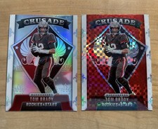 2-Card Lot! 2021 Rookies & Stars TOM BRADY Crusade SILVER & RED PLAID PRIZM CR-2