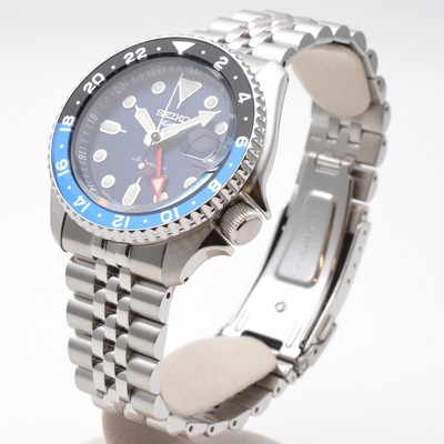 Seiko SBSC003 5 Sports GMT Automatic Watch Navy Dial 42mm 