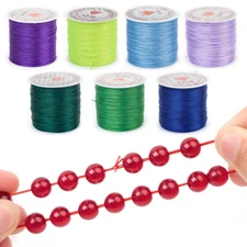 60M/roll 0.8mm Chinese Knot Cord Nylon Thread Cord Tassels Beading String Flat