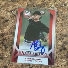 Alex Balog Signed 2013 Panini Elite Extra Edition Auto Colorado Rockies