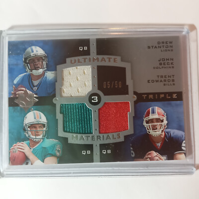 2007 Ultimate Collection /50 Drew Stanton Trent Edwards John Beck Rookie RC