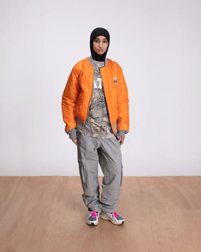 Patta X Alpha Industries MA-1 Bomberjacke Lagos Reversible Silver Orange Neu mit Etikett - Bild 20 von 23