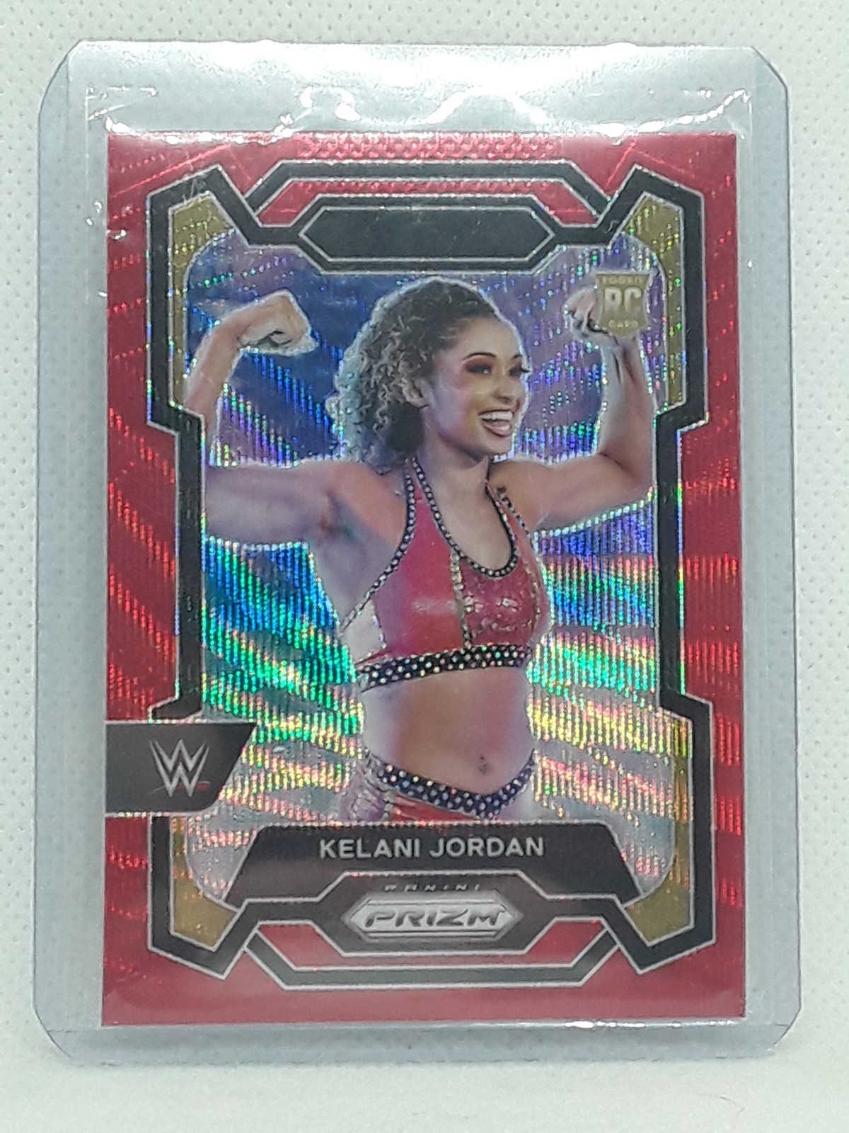 Kelani Jordan 2024 Panini Prizm WWE - Ruby Wave Prizms RC #127 -