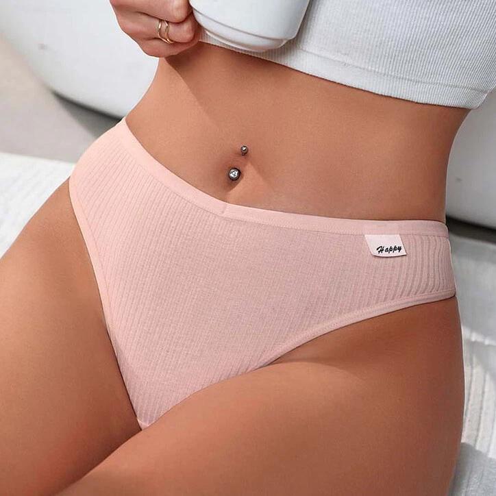 Paquete de 6 Sexy Mujer Bragas Tanga Tanga Tanga Ropa Interior Lencería Corte Alto Calzoncillo Foto 4 de 4